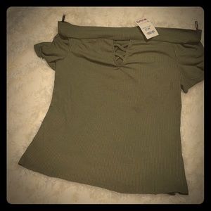 Olive green top